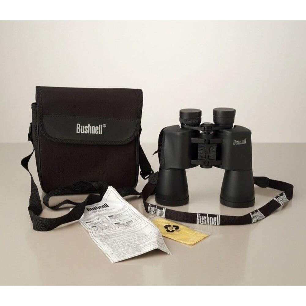 Bushnell 12x50 Powerview Binoculars FOV 265' Incl Case Strap Lens Covers Manual